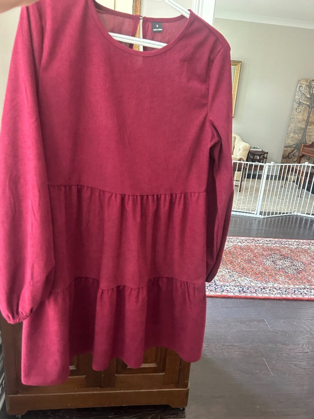 Maroon long sleeve dress